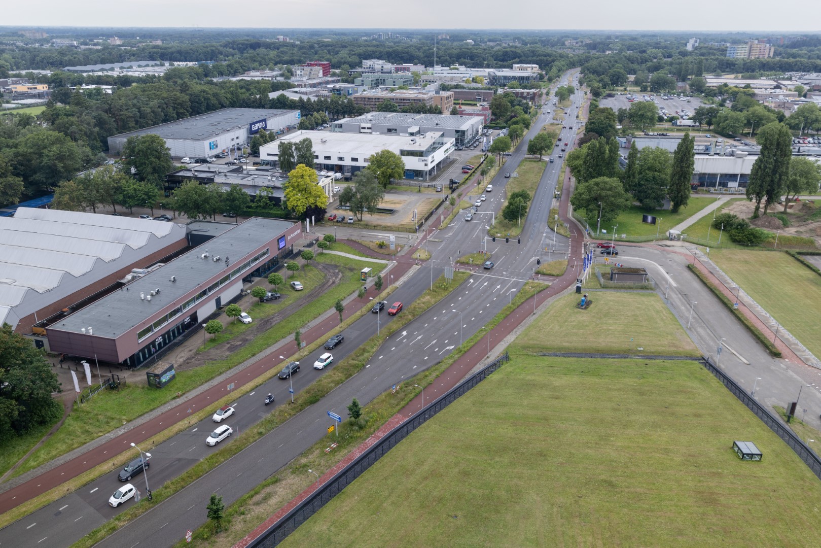 Een foto van de Nieuwe Dukenburgseweg in Winkelsteeg 